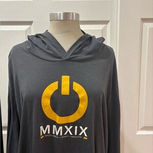 Gray Hoodie with Yellow Logo MMXIX